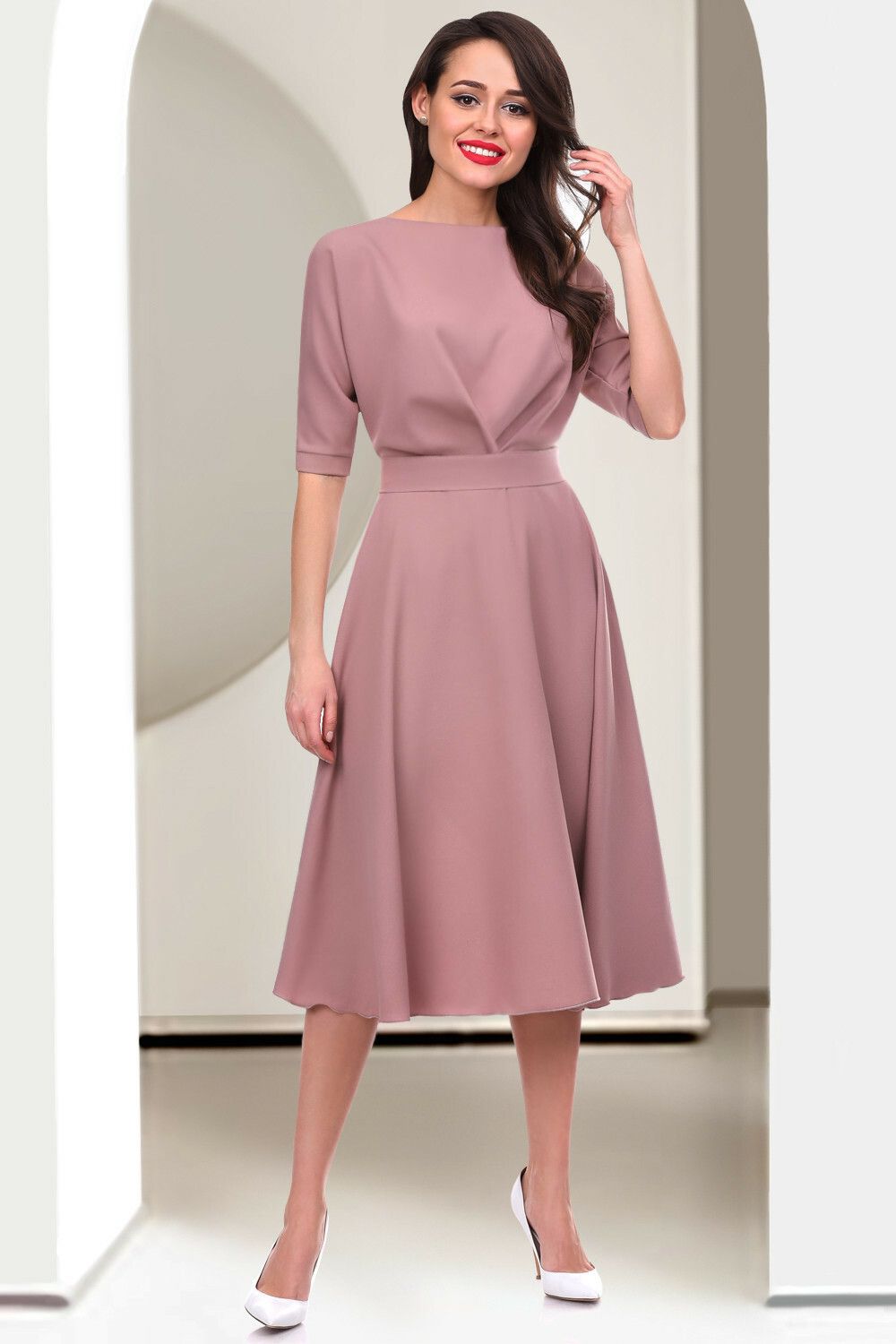 Платье БР-Леди Лаура (лиловая пудра)