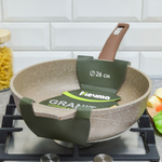 Сотейник 26см Гранит brown с несъемной ручкой без крышки
