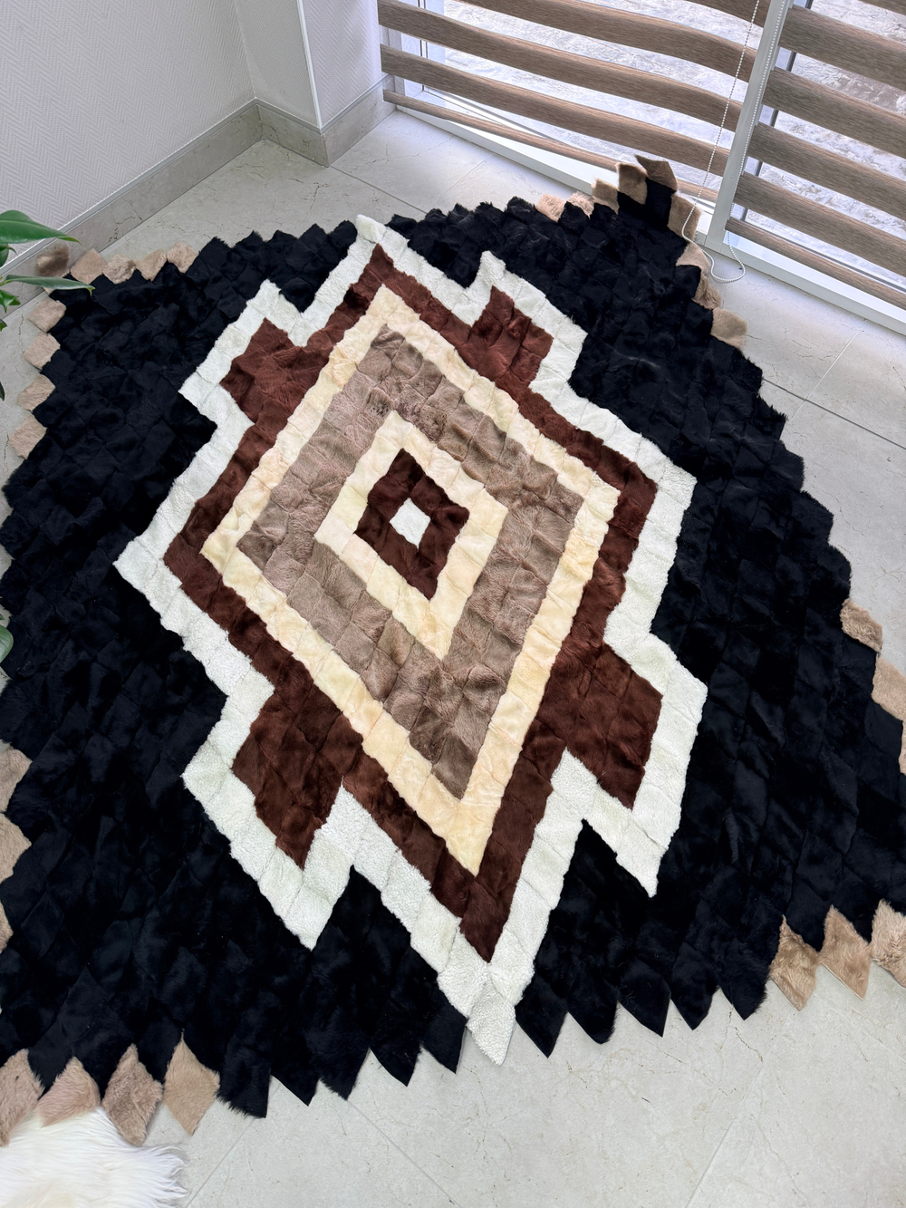 Покрывало меховое ковер из шкуры овчины