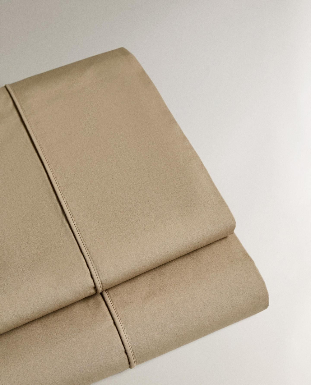 Zara Home - Простыня из ситца (300 нитей), бежевый, 160x280 см