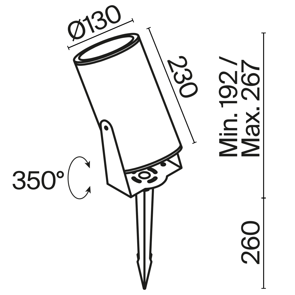 Ландшафтный светильник Outdoor O050FL-L30W3K