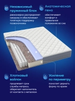 Матрас БайСлип, 18 см, средняя жесткость, независимые пружины