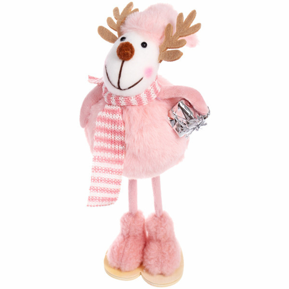 Фигурка «Олененок - Зимнее чудо» 28 см, Розовый