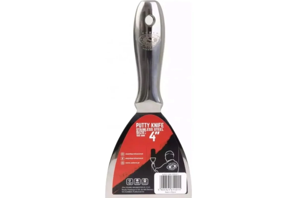 Шпатель Olejnik цельнометаллический 4'' (101,6мм)