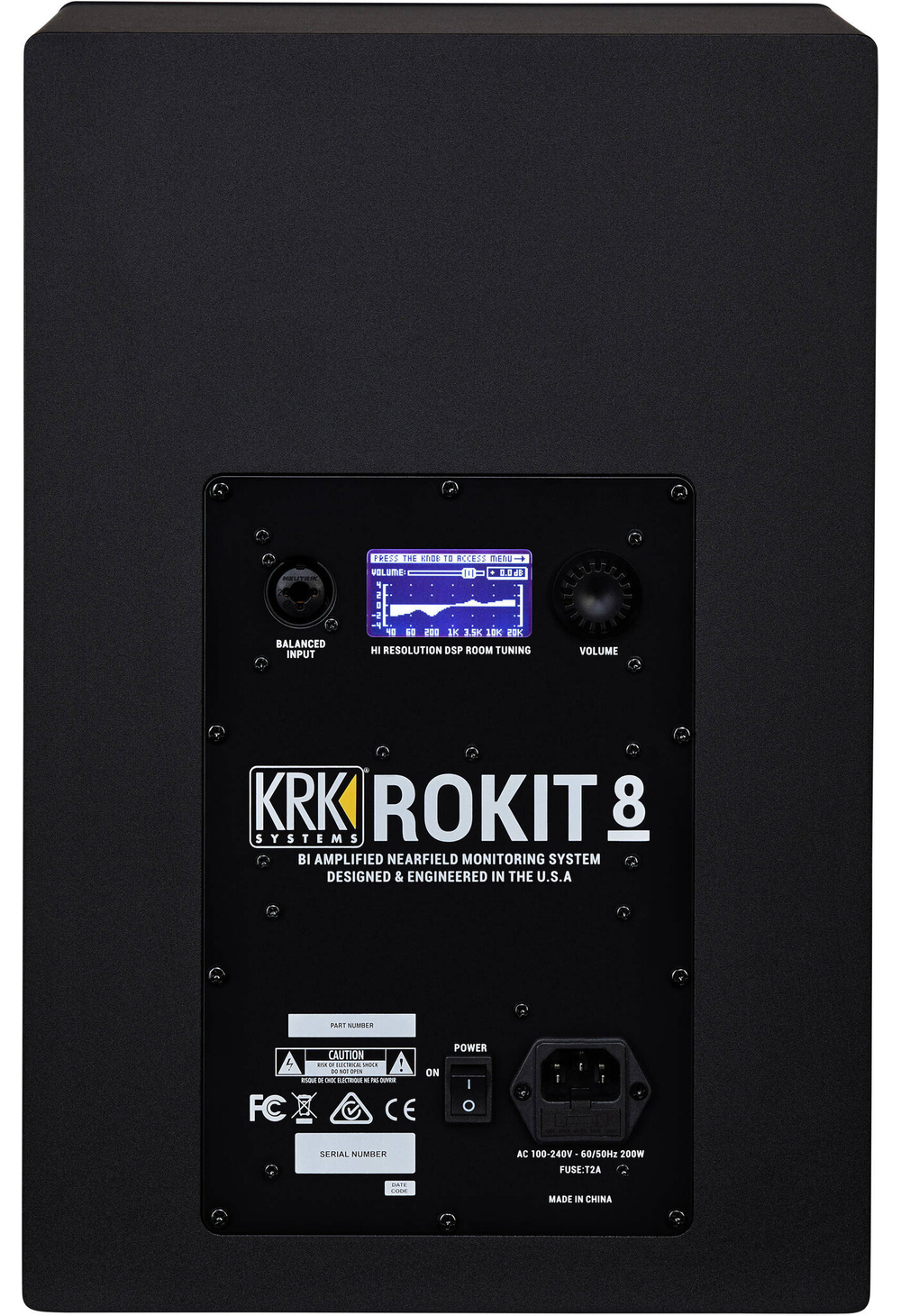 KRK RP8G4 Активный 2-х полосный (Bi-Amp), студийный звуковой монитор, усилитель D-класса мощность 203 Вт, 36 Гц – 40 кГц.