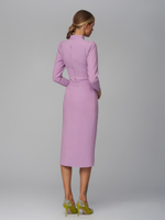 Платье-футляр с чокером, лавандовое