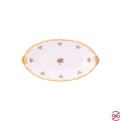 Блюдо овальное Queen's Crown Золотая роза 21 см
