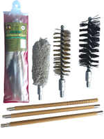 Набор для чистки оружия 16 калибра в БЛИСТЕРЕ, с металлическим 7мм шомполом в оплетке.