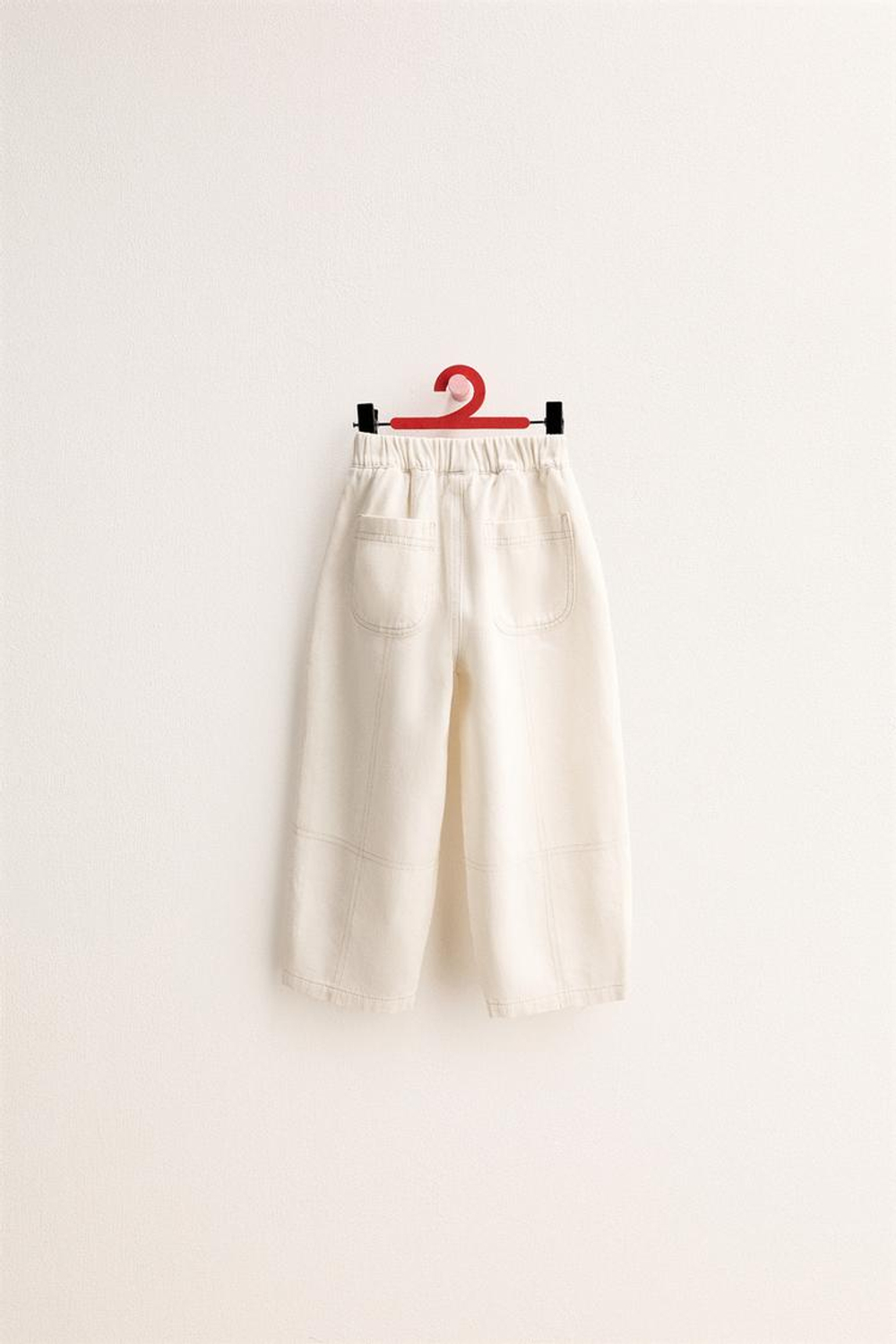 ZARA TIMELESS - БРЮКИ BAGGY В КЛЕТКУ ИЗ ТВИЛА, ЭКРЮ