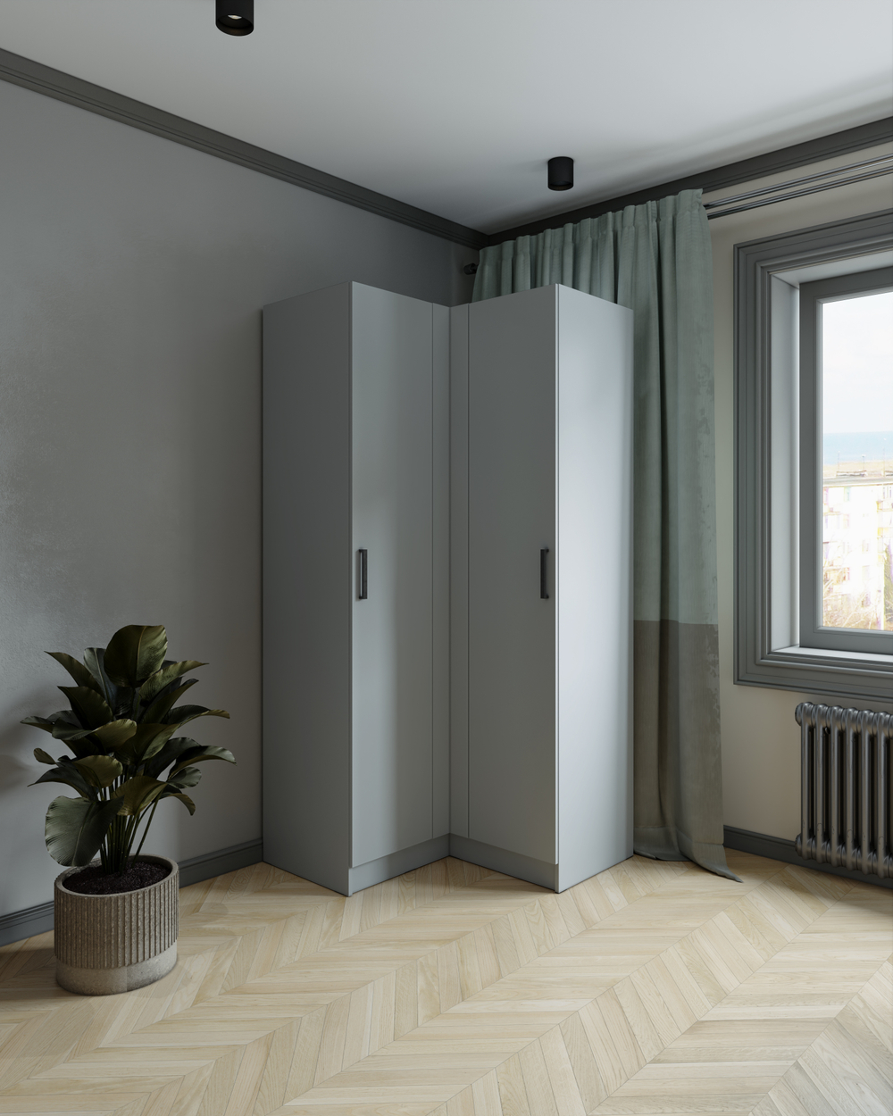 Шкаф угловой Ларс прямой (МБ3)