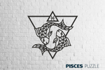 Деревянный декор настенный, панно, сборная модель EWA Design Знаки Зодиака Рыбы