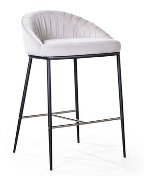 Стул полубарный Barkley микровелюр цвет серый