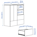 Книжный шкаф - IKEA SMÅSTAD / PLATSA /SMАSTAD / СМОСТАД/ ПЛАТСА ИКЕА, 123х120 см, белый/красный/черный