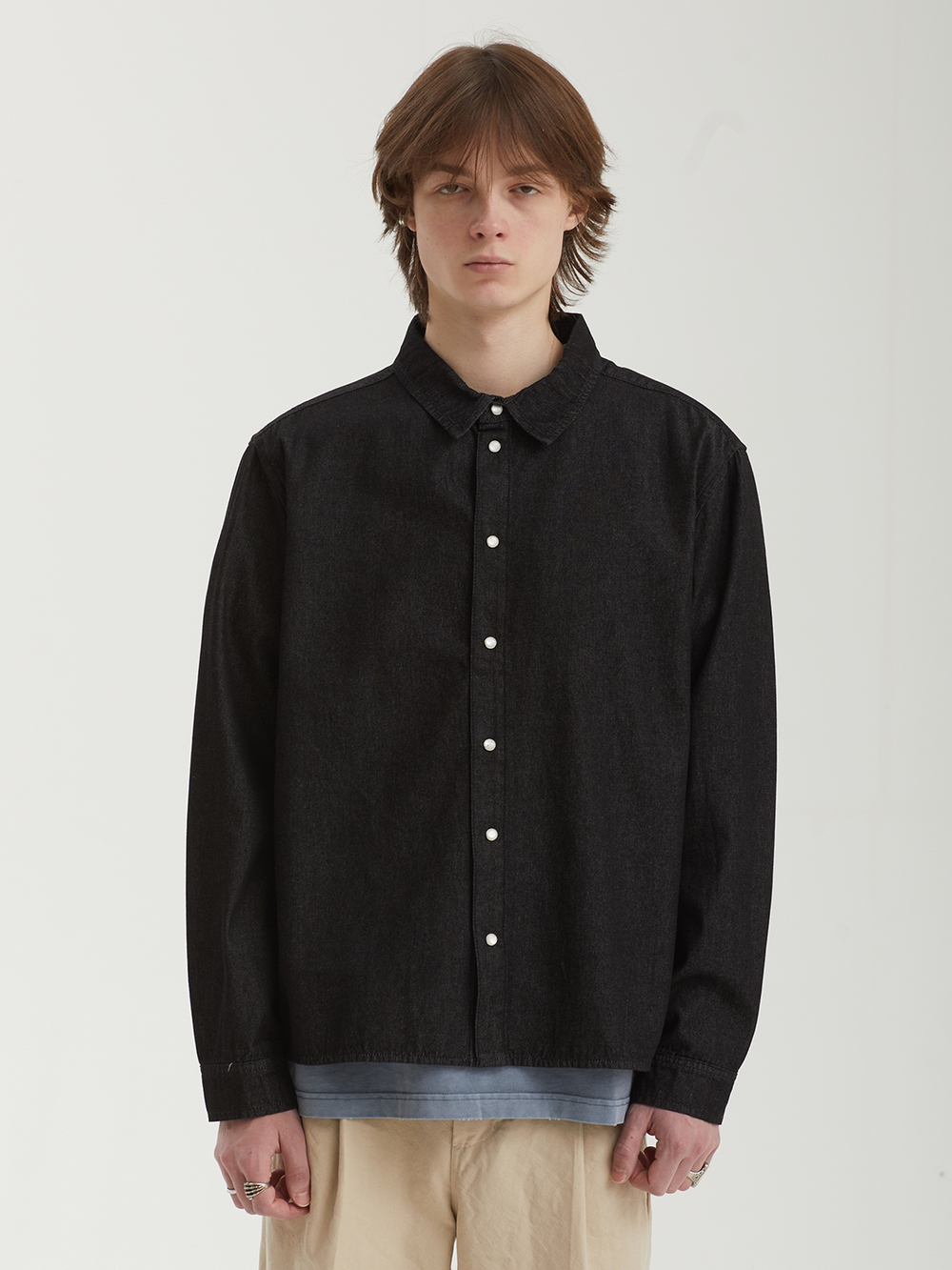 Мужская Рубашка Applique Logo Denim