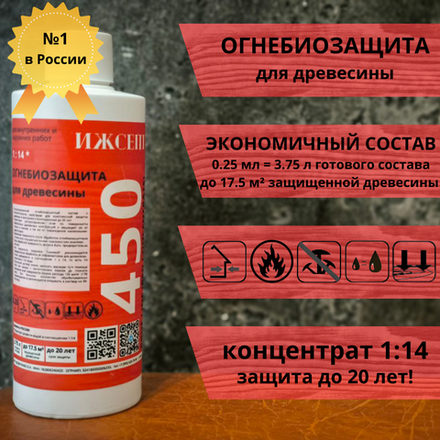 ОгнеБиоЗащита. Концентрат 1:14 ИЖСЕПТ 450 PROF LINE