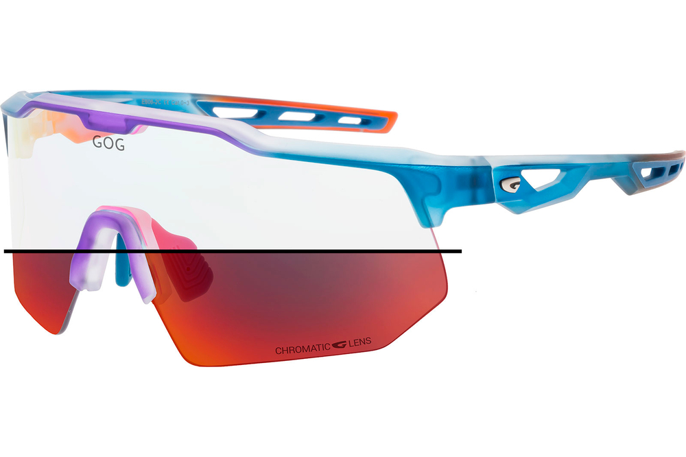 Спортивные очки GOG Loki / Matt Cristal Blue-Red / Photochromic Red Lens
