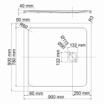 Душевой поддон WasserKRAFT Neime 19T03 90х90