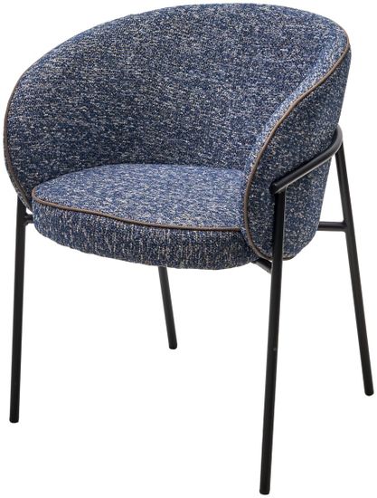 Стул GUST цвет стальной синий TOPIC 330 / черный каркас