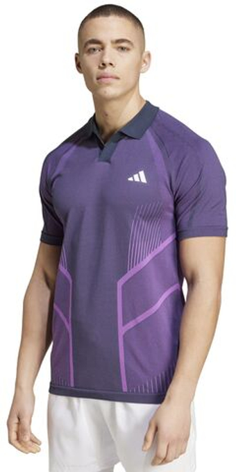 Мужское теннисное поло Adidas Pro Seamless AEROREADY FreeLift - Фиолетовый