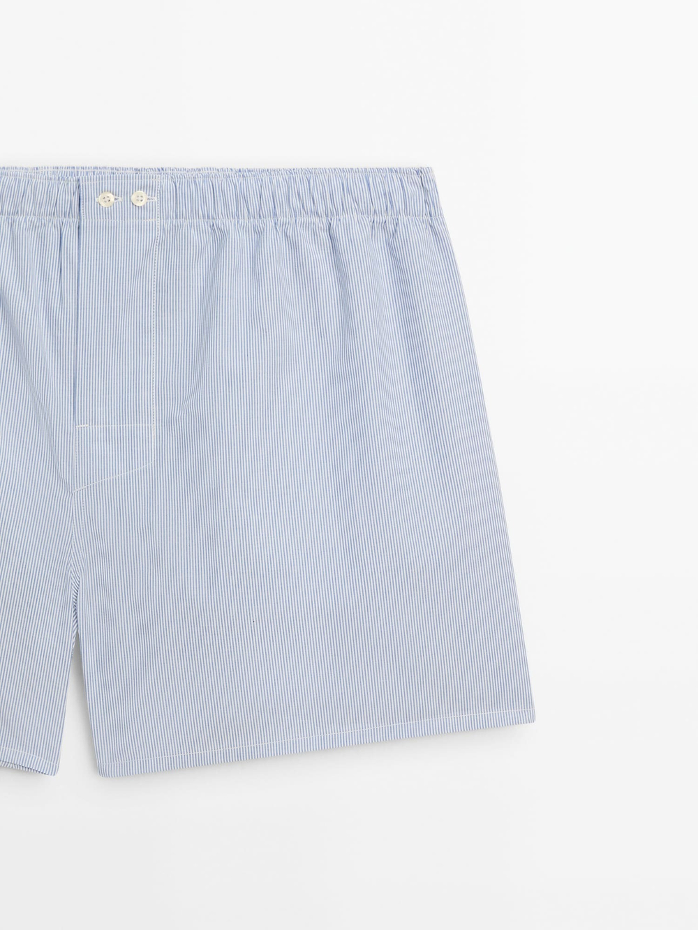 Massimo Dutti Трусы-боксеры из поплина в полоску, синий