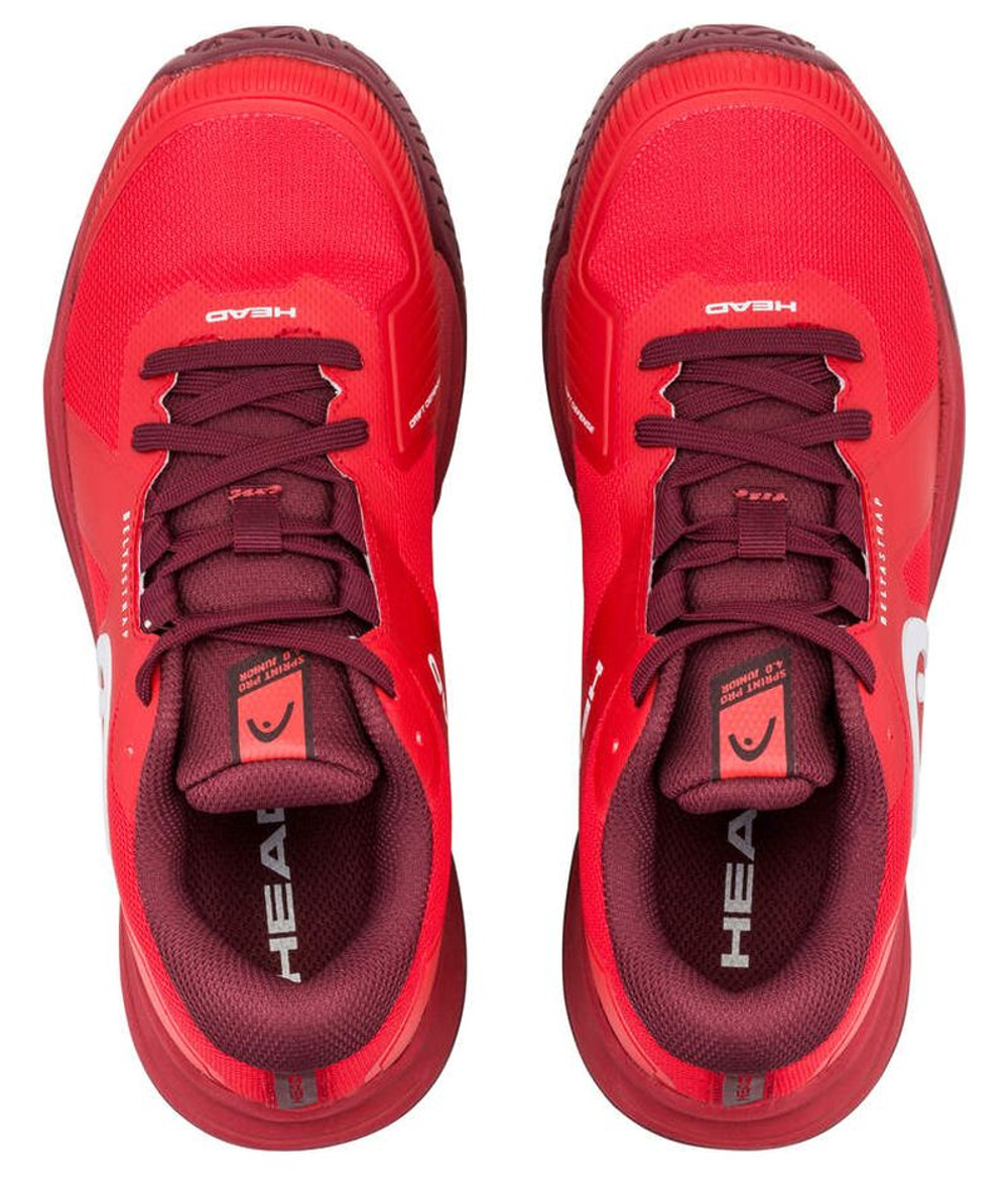 Детские теннисные кроссовки Head Sprint Pro 4.0 - red/dark red