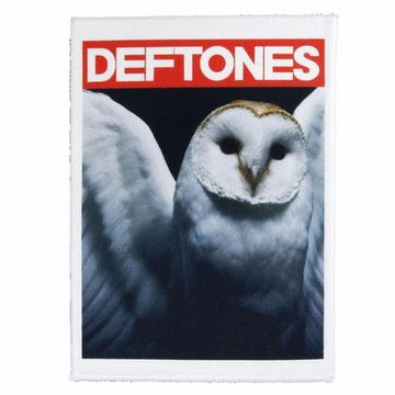 Нашивка Deftones сова белая (722)