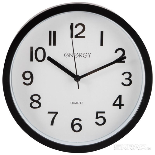 Часы настенные Energy EC-139 круглые черный (102262)