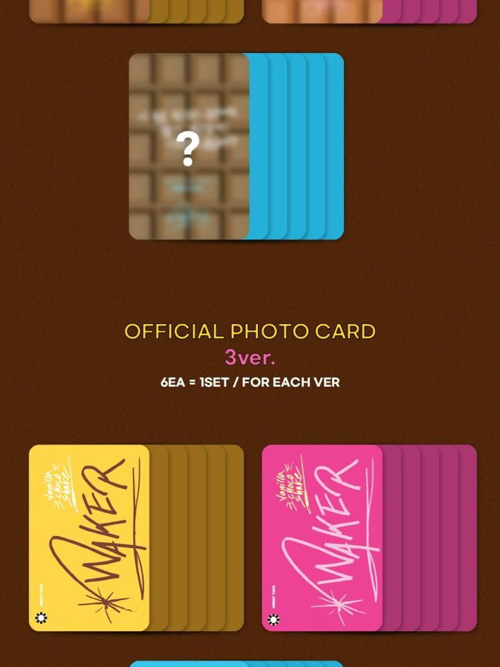 Альбом WAKER - SWEET TAPE 2nd Mini Album RISING CARD ALBUM 3 Version SET