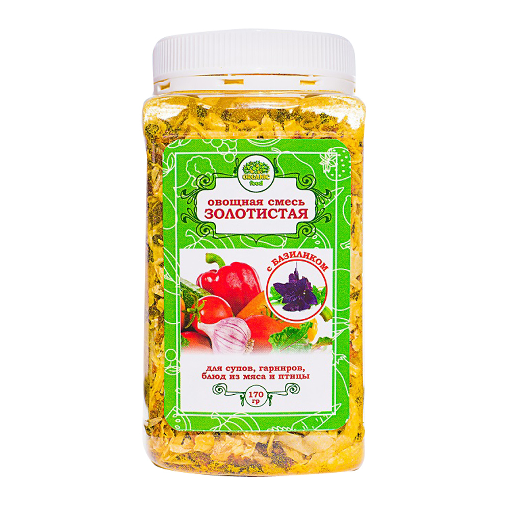 Organic Food Овощная смесь Золотистая с базиликом, 170 гр ПЭТ