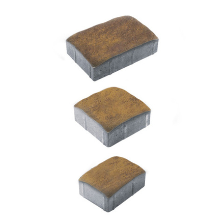 Тротуарная плитка УРИКО, комплект из 3 видов плит, Листопад гладкий Янтарь