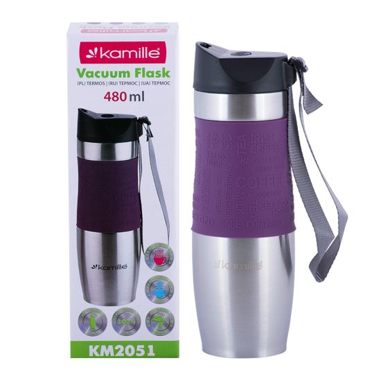 Термокружка 480 мл Kamille KM-2051 из нержавеющей стали