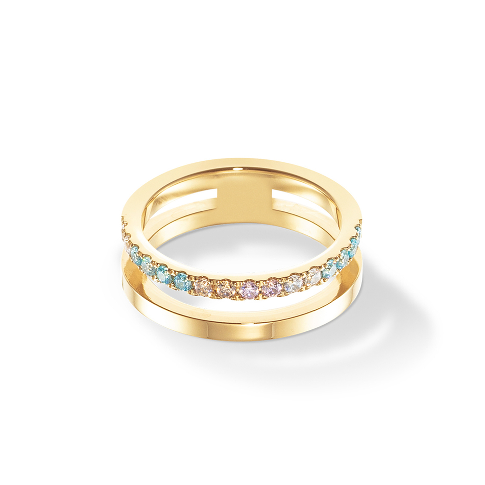 Кольцо Coeur de Lion Multicolour Pastel Gold 0136/40-1590 56