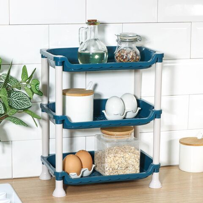 Трехъярусная настольная этажёрка «Пастель» (Цвет: разноцветный)