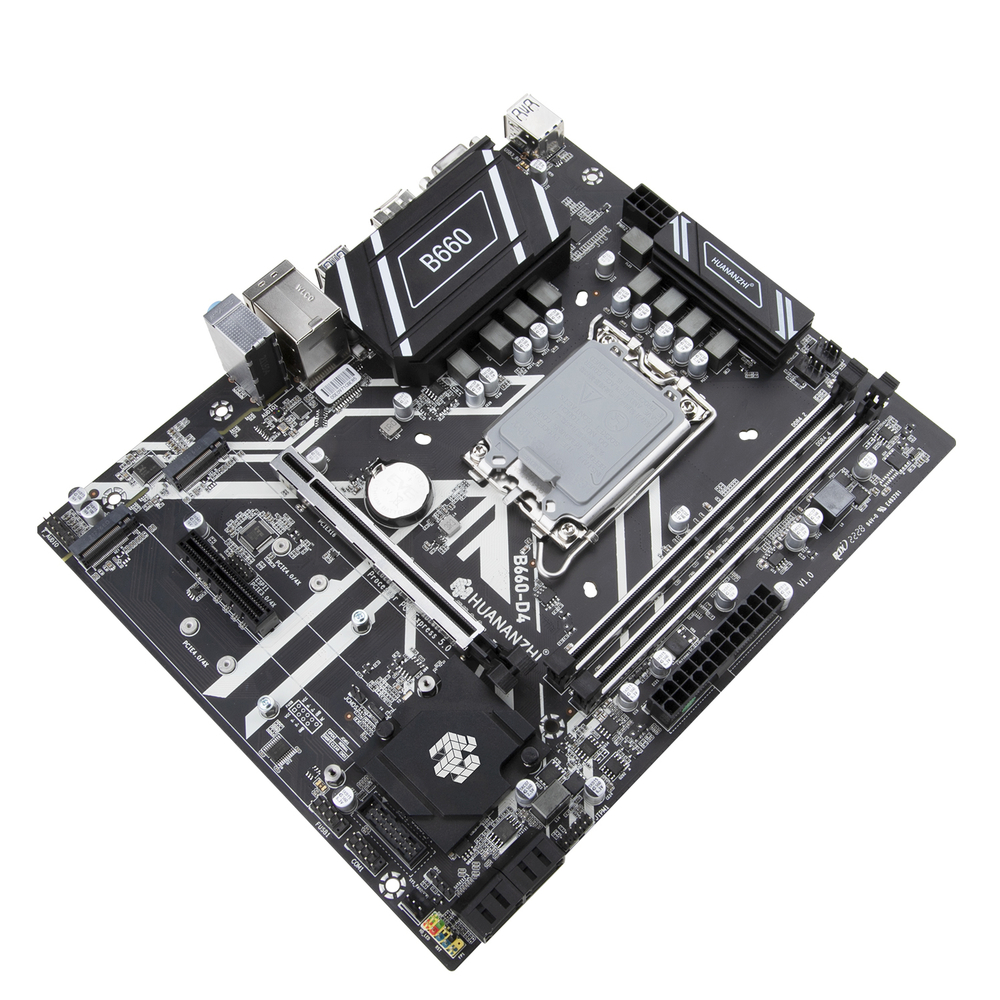 Материнская плата HUANANZHI B660-D4, Socket1700, mATX, Retail, 2xDDR4, PCIe5.0, 2xM.2, GLAN, 4xUSB2, 6xUSB3, VGA, HDMI, DP (HNZ-B660-D4)