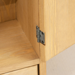 Шкаф навесной Прованс 2 двери 3 ящика для кухни и ванной из массива сосны, бежевый