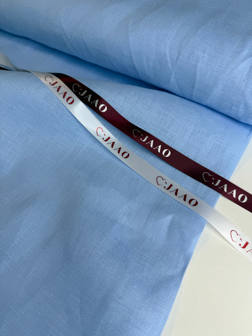 Лён 100% голубой