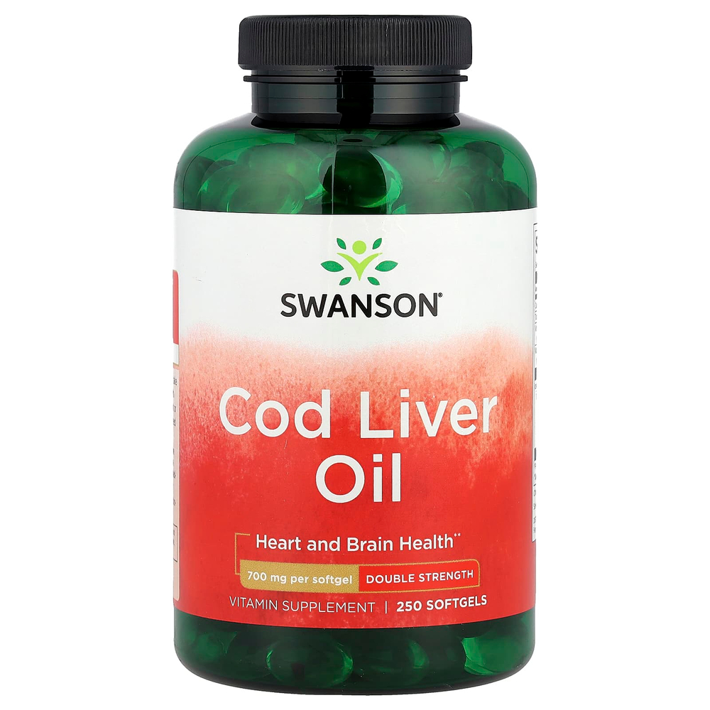 Swanson Vitamins, жир печени трески, 250 капсул