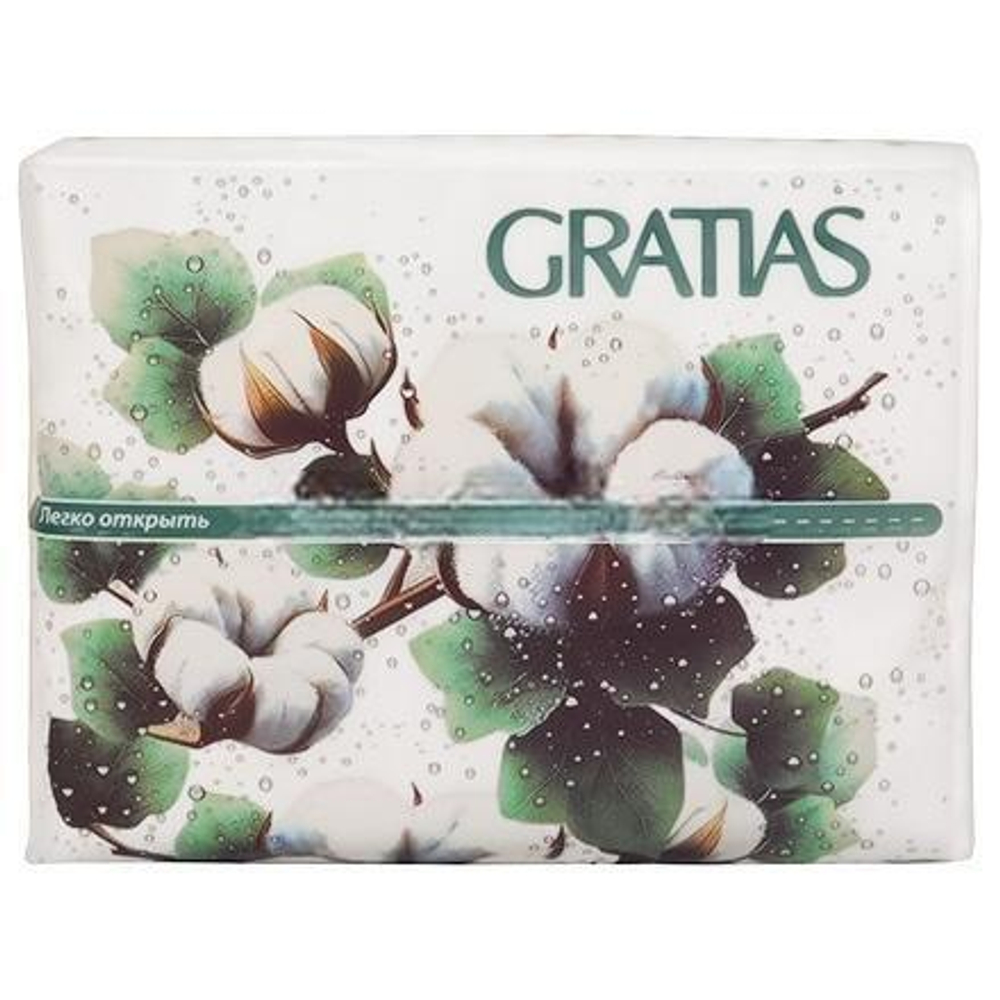 Салфетка V-сложение 21х14 (2 сл.) 200 л."Gratias Хлопок Non Stop" белая (1/30 шт.)