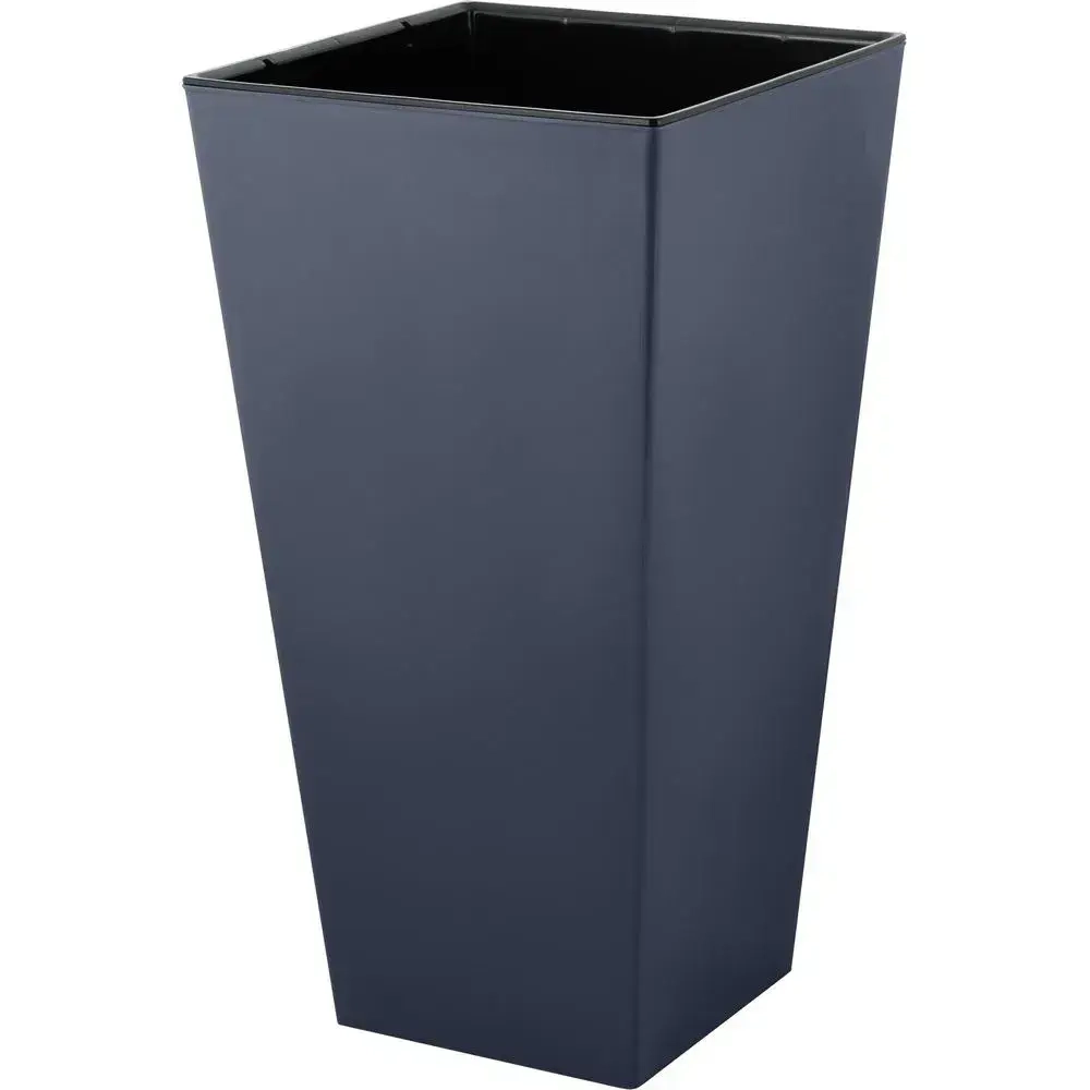 Горшок для цветов InGreen London CUBE 250х470мм 19,4л c дренаж. вставкой вулканический