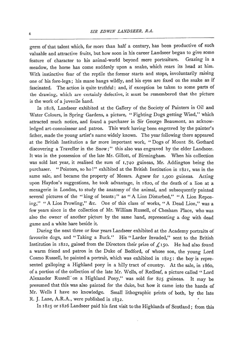 Pictures by Sir Edwin Landseer, Royal Academician, with descriptions and a biographical sketch of the painter | J. Dafforne