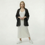 Палантин "Северные узоры" из ультрамягкого оренпуха - Экрю