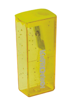 Точилка ЮНЛАНДИЯ "Космо", с контейнером, пластиковая, корпус ассорти