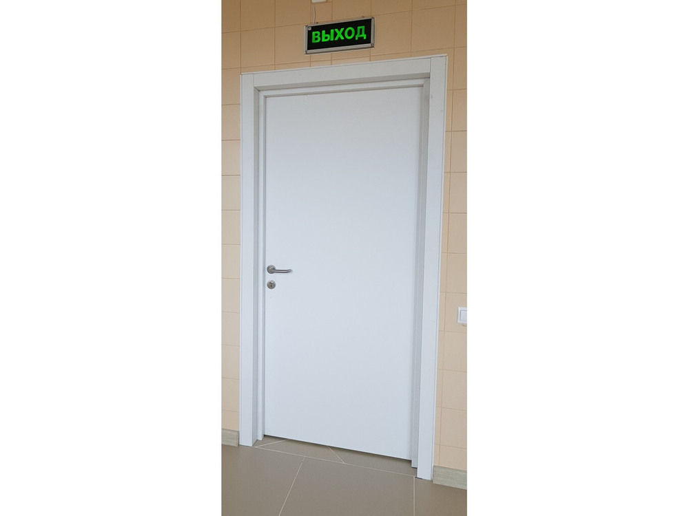 Дверь влагостойкая пластиковая KAPELLI classic Гладкая Белая + коробка