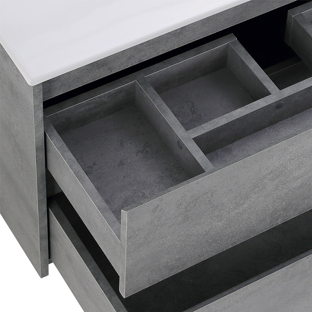 Тумба под раковину BelBagno Kraft 90 KRAFT-900-2C-SO-CG подвесная Cemento Grigio