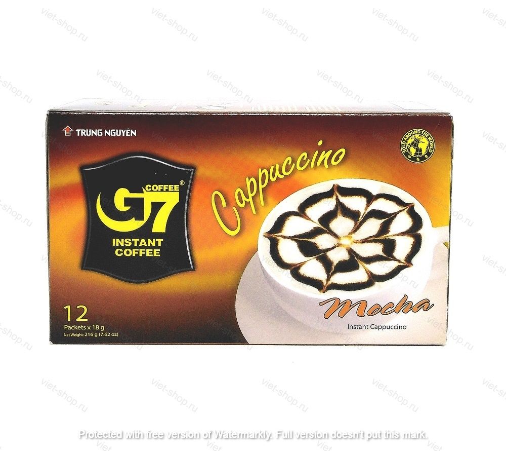 Вьетнамский растворимый кофе G7 Капучино Мока, 12 пак.