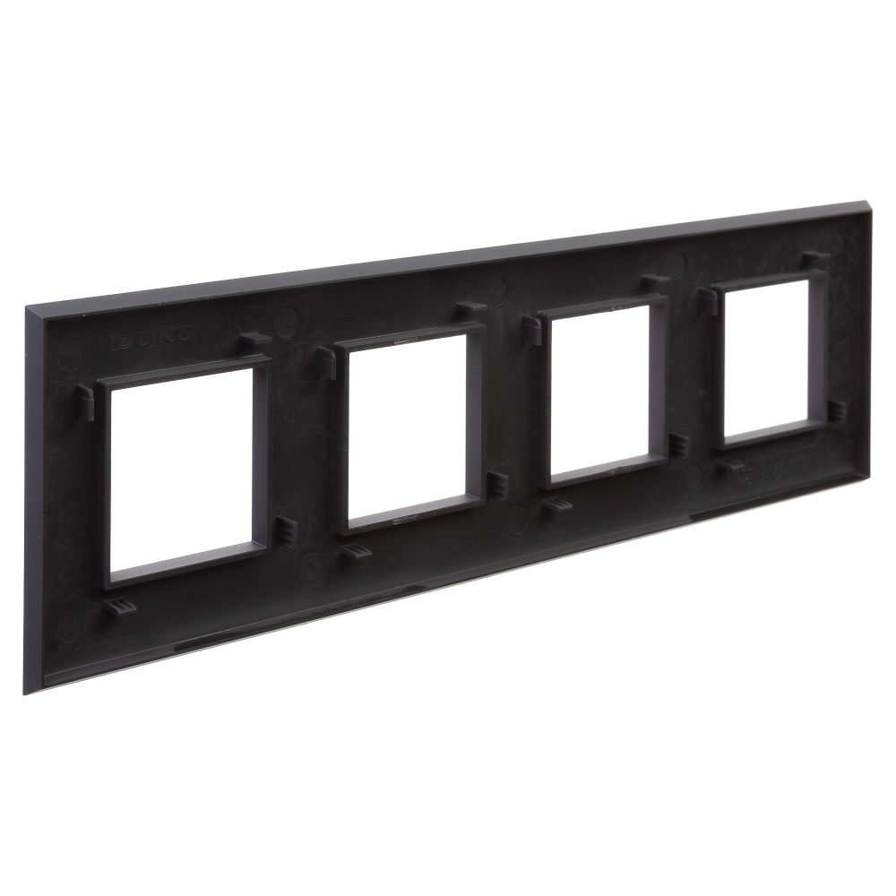 Рамка "Avanti", "Черный матовый", 4 поста (8 мод.)