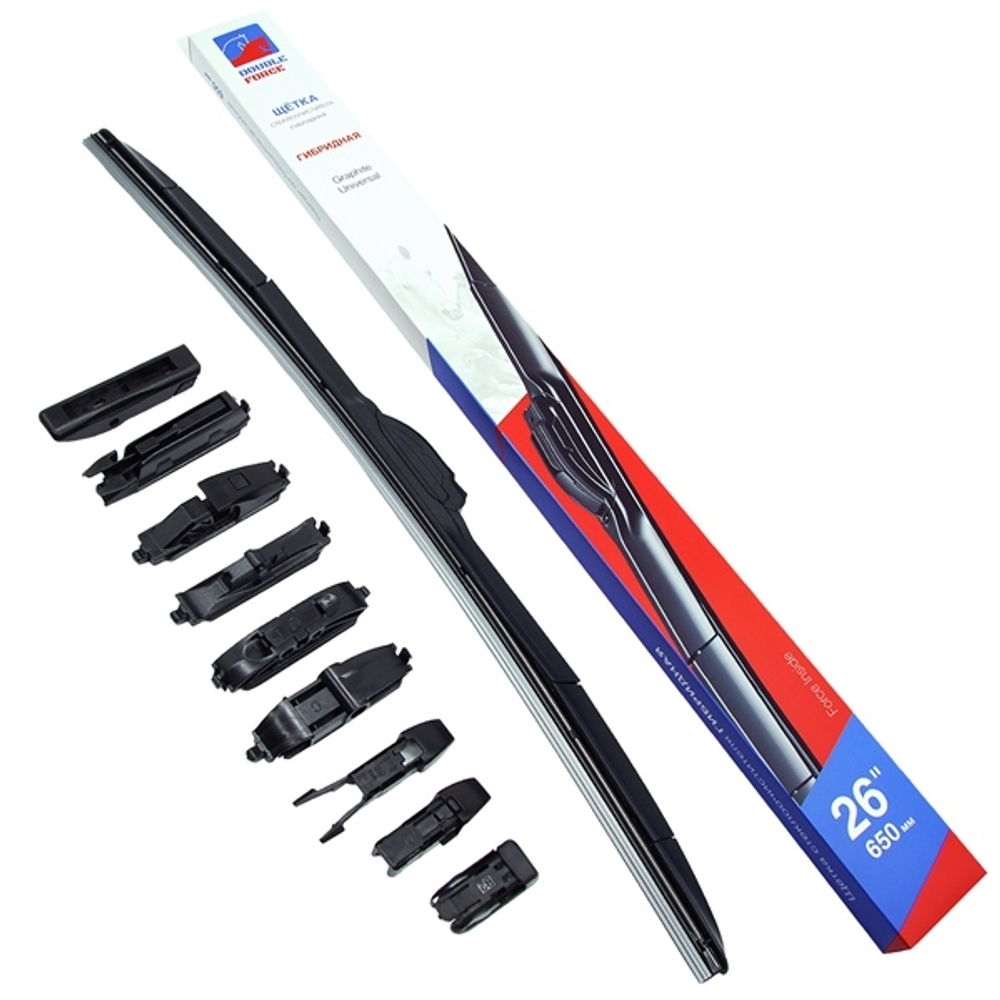 Щетка стеклоочистителя гибридная Double Force 650 мм (26") DFHY26