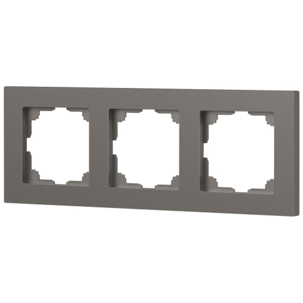 Рамка для розеток и выключателей Intro Accent 6-503-09 на 3 поста, СУ, титан