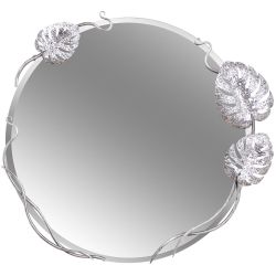 Зеркало настенное Monstera Deliciosa (Монстера) Античное серебро