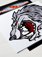 Наклейка - Серый волк